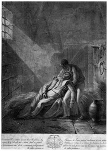 Toussaint Louvertures død, haitisk revolusjonær leder, 27. april 1803 av Unbekannt