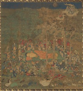 Den historiske Buddha Nehan-zus død, 1300-tallet. av Unbekannt