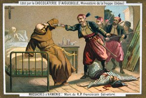 Død av pastor Salvatore, en fransiskanermunk, 1895 av Unbekannt