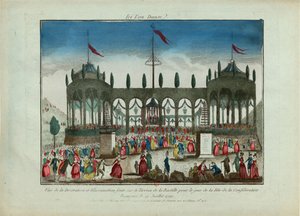Utsmykning og belysning av Bastillen for forbundets festival 14. juli 1790. av Unbekannt