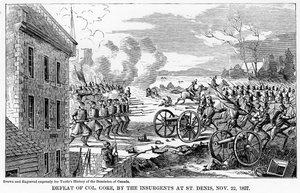 Oberst Gores nederlag, av opprørerne ved St Denis, 22. november 1837, 1877 av Unbekannt