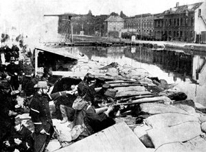 Forsvar av en hovedpulsåre i Antwerpen, første verdenskrig, 1914 av Unbekannt
