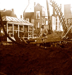 Deinze stasjon, Flandern, Belgia, c1914-c1918 av Unbekannt