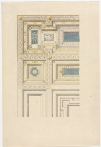 Design for dekorativt tak, 1800-tallet. av Unbekannt