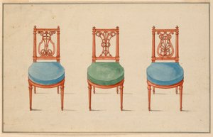 Design for tre stoler av Unbekannt
