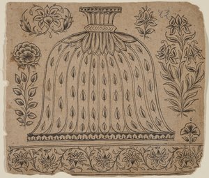 Design for en vannpipebase, sent på 1800-tallet. av Unbekannt