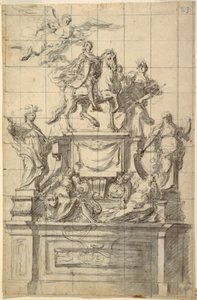 Designet for et monument for keiser Karl VI av Napoli av Unbekannt