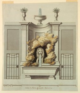 Design for en veggfontene av Unbekannt