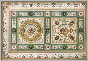 Design for et tak i en stue, Italia, 1928. av Unbekannt