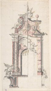Design for et alter med en variant, 1700-tallet. av Unbekannt