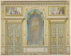 Design for veggdekorasjonen til Marie-Antoinettes leilighet på Fontainebleau Palace av Unbekannt