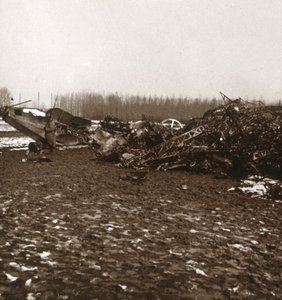 Ødelagt zeppelin, c1914-c1918 av Unbekannt