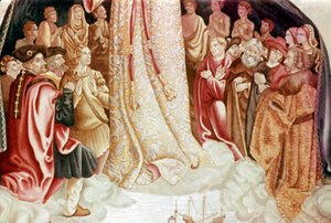 Detalj fra The Virgin of the Navigators, 1500-tallet av Unbekannt