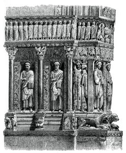 Detalj av portalen til St Trophimus, Arles, 1100-tallet, 1870 av Unbekannt