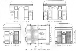 Detaljer om salongene, Chateau de Montfermeil, Paris, 1924 av Unbekannt