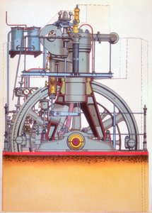 Dieselmotor: forbrenningsmotor oppfunnet av Rudolph Diesel i 1897 c1910 av Unbekannt