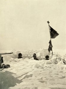 Graving for å fastslå snødybden som dekker et depot, c1908, 1909. av Unbekannt