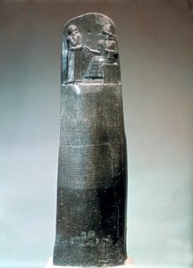 Diorit-stele innskrevet med lovene til Hammurabi, 1700-tallet f.Kr av Unbekannt