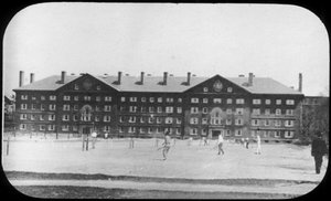 Dormitory Building, Harvard University, Massachusetts, USA, slutten av 1800- eller begynnelsen av 1900-tallet av Unbekannt