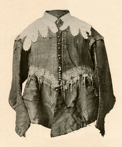 Dublett av svart silke trimmet med spisser av gallon med sølvaiglets, 1600-tallet, 1937. av Unbekannt