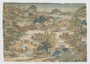 Dragebåtfestivalforestilling, 1700-1800-tallet. av Unbekannt