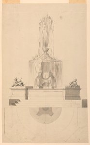 Tegning, fontene, 1775 av Unbekannt