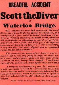 Fryktelig ulykke med dykkeren Scott ved Waterloo Bridge, 1841, 1948. av Unbekannt