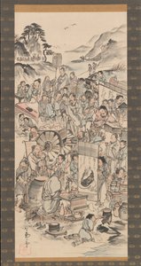 Drinking Festival of the Eight Immortals of the Wine Cup, slutten av 1700-tallet. av Unbekannt