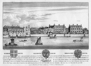 Durham House, Salisbury House og Worcester House, London, c1630 1808 av Unbekannt