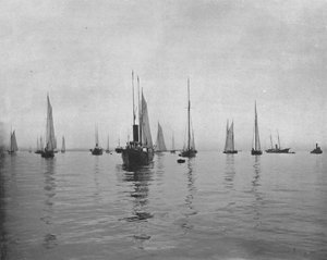 Tidlig morgen på New York Bay, USA, c1900. av Unbekannt