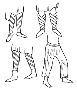 Frühe normannische Strümpfe und Stiefel, 1910