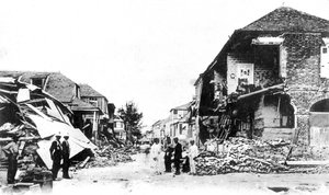 Jordskjelvskader, Duke Street, Kingston, Jamaica, 1907 av Unbekannt