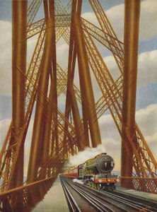 East Coast Express Crossing the Forth Bridge, 1926 av Unbekannt