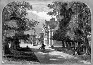 Østfront og hovedinngang, Sandringham, Norfolk, 1887 av Unbekannt