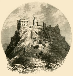 Edinburgh Castle, som det var før beleiringen av 1573, 1890. av Unbekannt