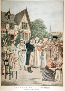 Edward Jenner 1749-1823 engelsk lege, vaksinerende barn med Cowpox-serum, 1901 av Unbekannt