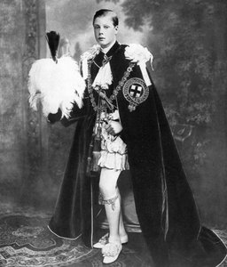 Edward, Prince of Wales som Ridder av strømpebåndet, tidlig på 1900-tallet av Unbekannt