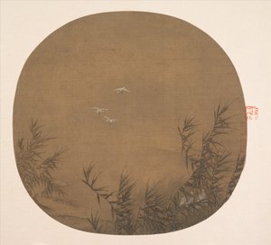 Egrets in Water Reeds, slutten av 1100-tallet. av Unbekannt