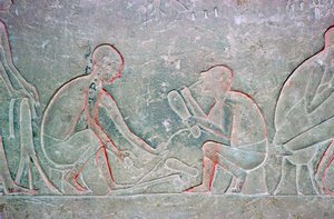 Egyptisk relieff som viser skomakere, 1300-tallet f.Kr av Unbekannt