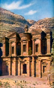 El Deir klosteret, Petra, Jordan, c1924 av Unbekannt