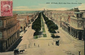 El Prado, Birds Eye View, Havana, Cuba, 1911 av Unbekannt