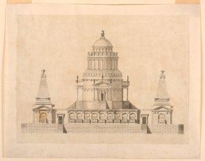 Høyde over et fantastisk mausoleum av Unbekannt