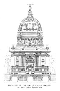 Forhøyning av USAs paviljong på Paris-utstillingen, 1900 av Unbekannt