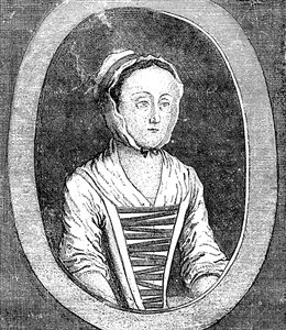 Eliza Canning fra livet, c1753 av Unbekannt
