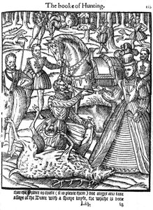 Elizabeth I utførte seremonien for å analysere hjorten, 1576 av Unbekannt