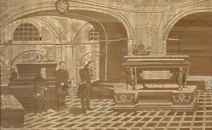 Keiser Nicholas I ved kisten til keiser Frans I av Østerrike, ca 1835 av Unbekannt