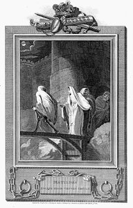 Keiserinne Matilda rømmer fra det beleirede Oxford Castle, 1142 c1800-tallet av Unbekannt