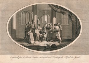 England ble først delt i fylker, hundrevis og tiender av Alfred den store, c880-årene 1793 av Unbekannt