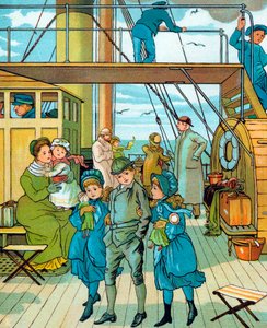 Engelsk familie på reise til Frankrike, 1886 av Unbekannt