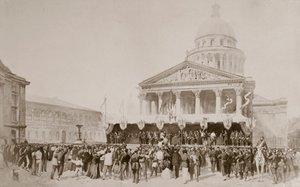 Verving av frivillige til nasjonalgarden, Place du Pantheon, Paris, 1870-1871 av Unbekannt